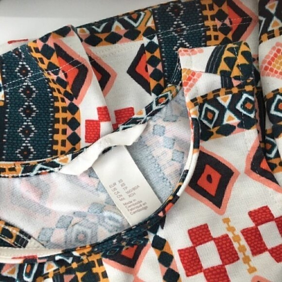 H&M Fit and Flare Aztec Dress  XS - Picture 6 of 6